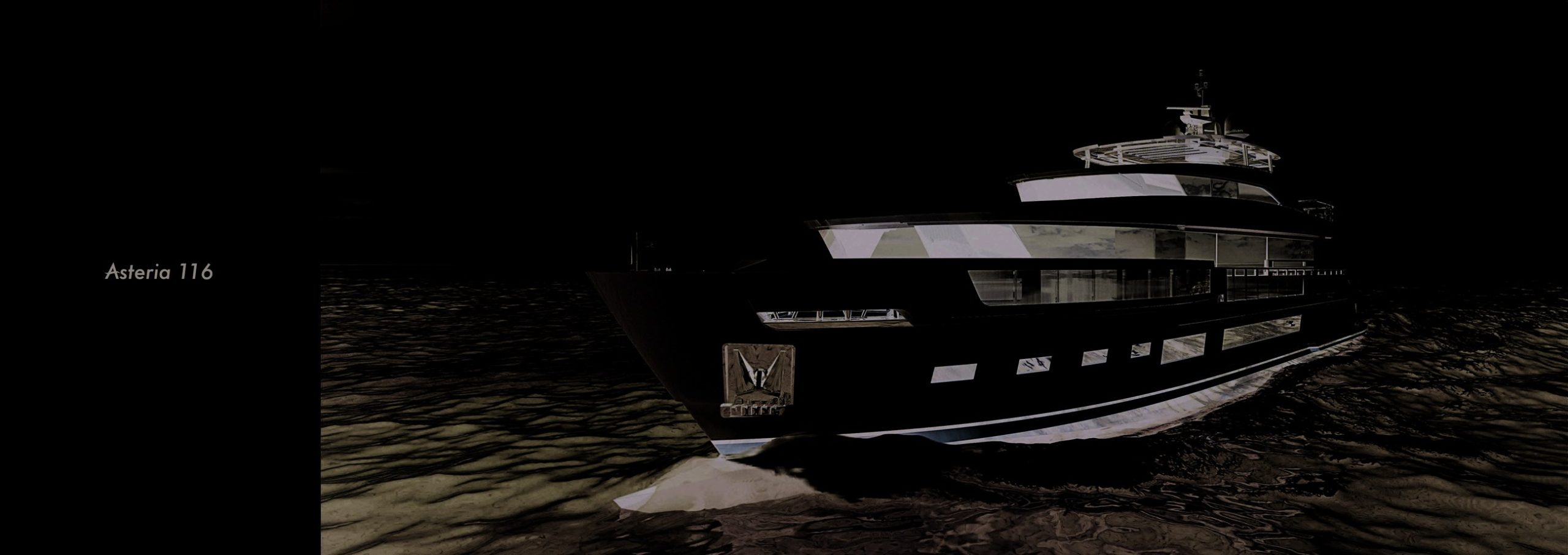 Asteria 116 exterior and life on board